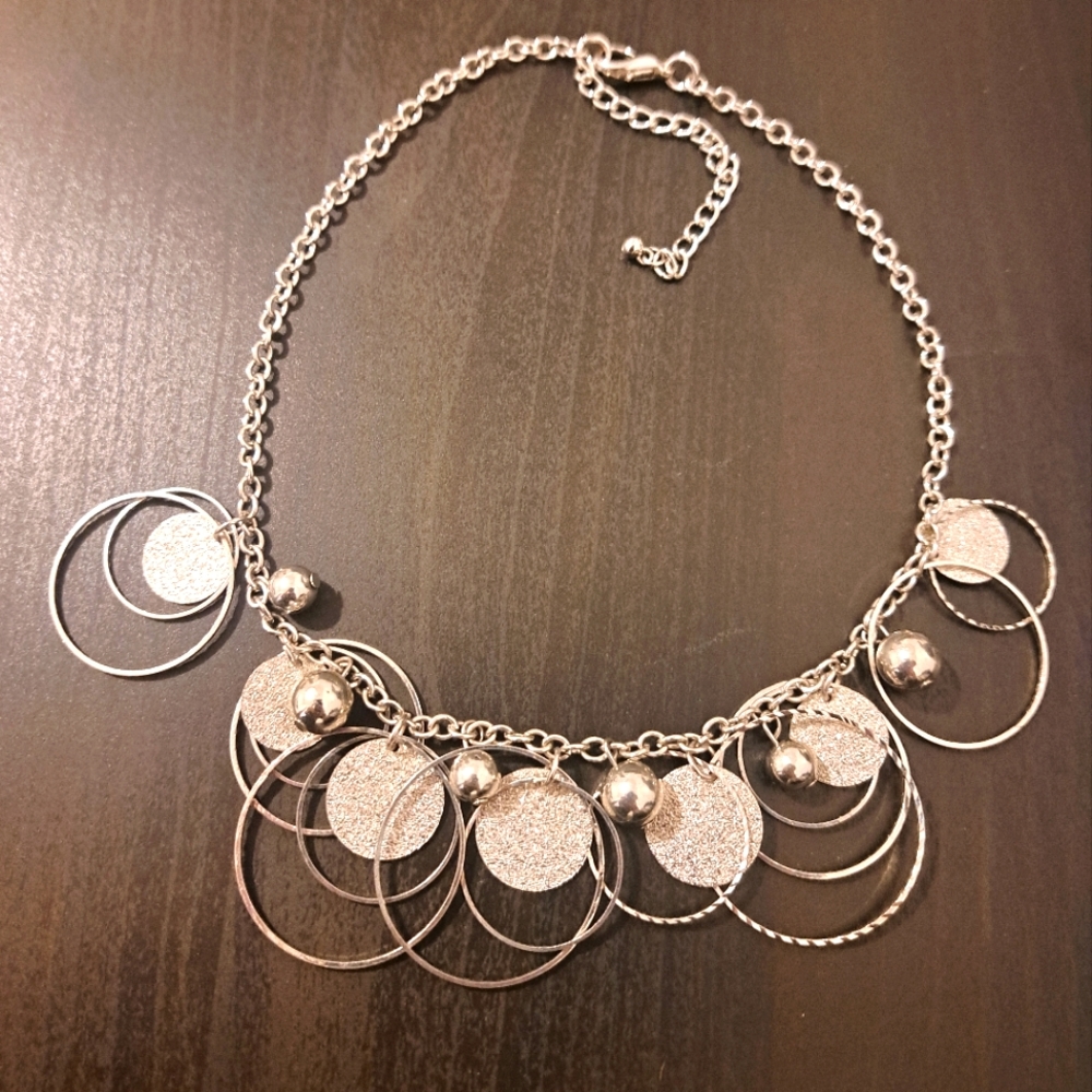 Silver Hoop Necklace